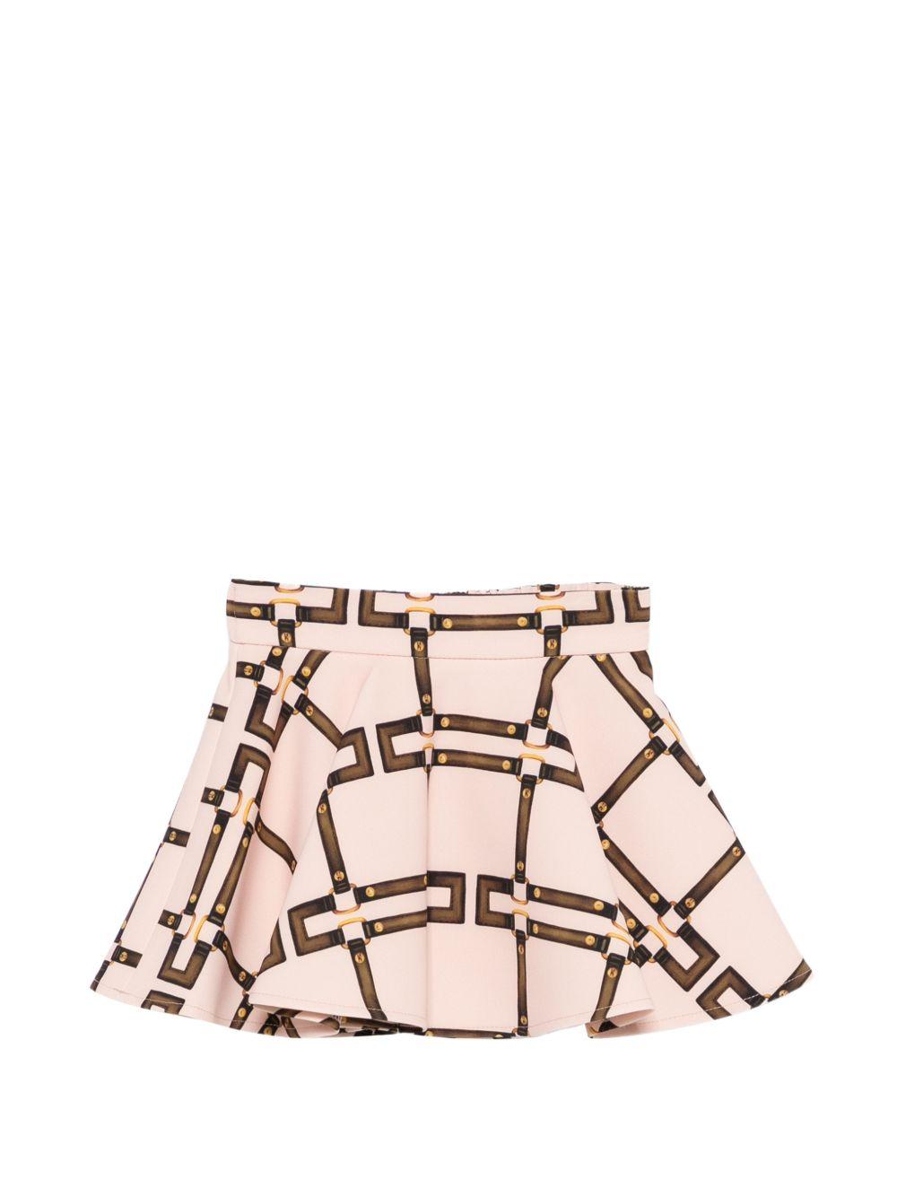 Gonna per neonata Elisabetta Franchi La Mia Bambina rosa con stampa geometrica EGGO0550GAE01 C053 ElISABETTA FRANCHI KIDS 