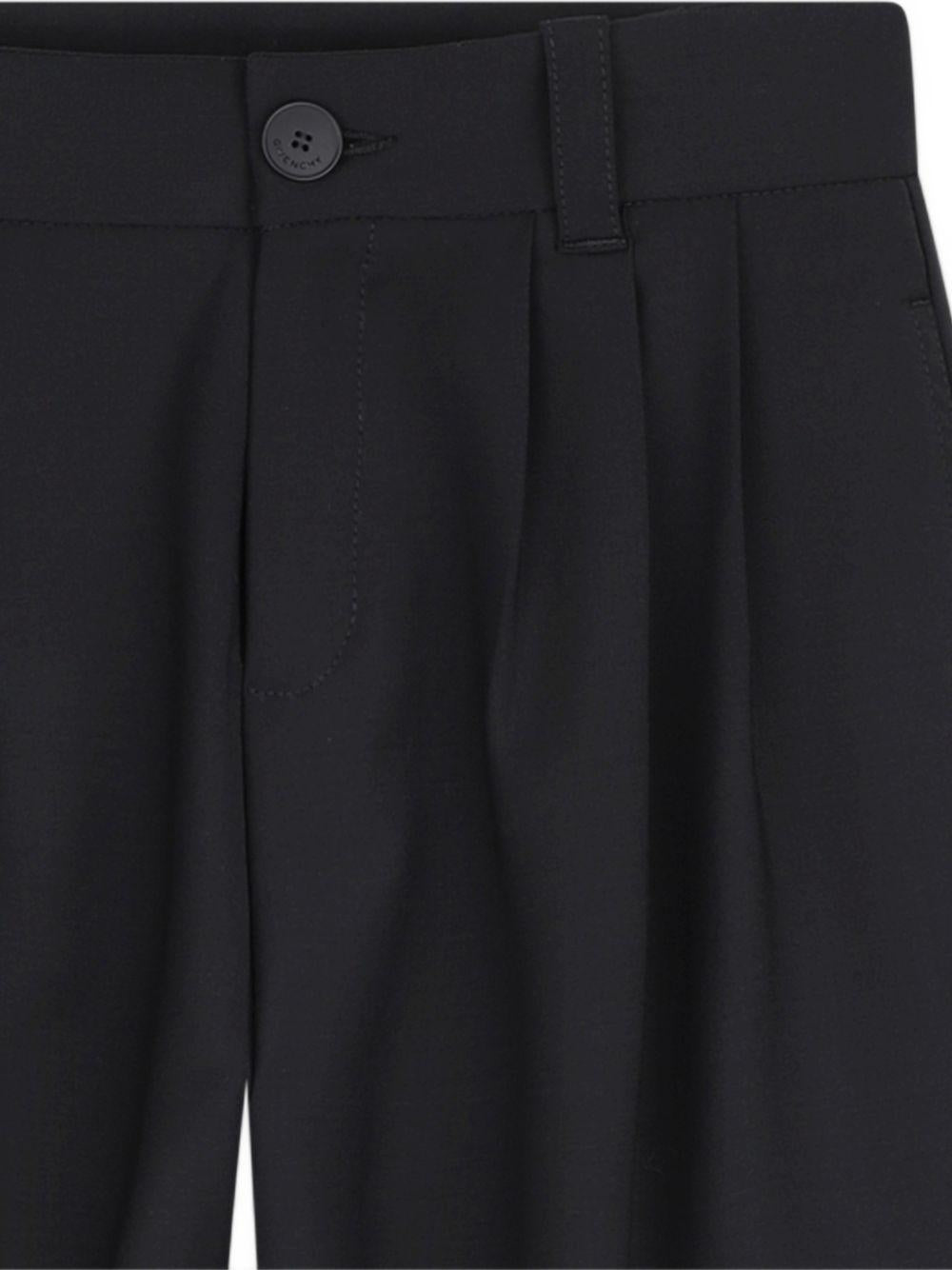 Pantaloni per bambino Givenchy Kids neri con dettaglio pieghe H31446 09B GIVENCHY KIDS 
