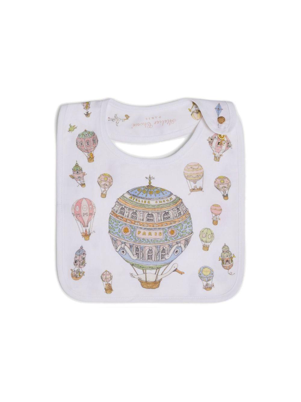Bavaglino per neonati Atelier Choux bianco con stampa BI-CS-HAB A-U ATELIER CHOUX PARIS KIDS 