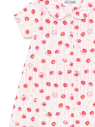 Abito per neonata Moschino Kids rosa con stampa ciliegie all-over MDV0D8LLB66 83658 MOSCHINO KIDS 