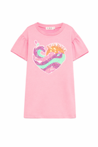 Abito per bambina BillieBlush rosa con motivo a cuore arricciato U21831 499 BILLIEBLUSH KIDS 