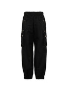 Pantaloni cargo per bambino John Richmond Junior nero elasticizzato in vita RBP26049PA BLACK JOHN RICHMOND KIDS 