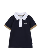 Polo per neonato Boss Kids multicolor con stampa logo sul petto J52878 849 BOSS KIDS 