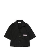 Camicia per bambina Palm Angels Kids nera corta PGGG001S26FAB002 110 PALM ANGELS KIDS 