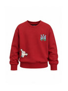 Felpa per bambino Amiri Kids rossa con ricamo logo sul petto ACTOJR1023 600 AMIRI KIDS 