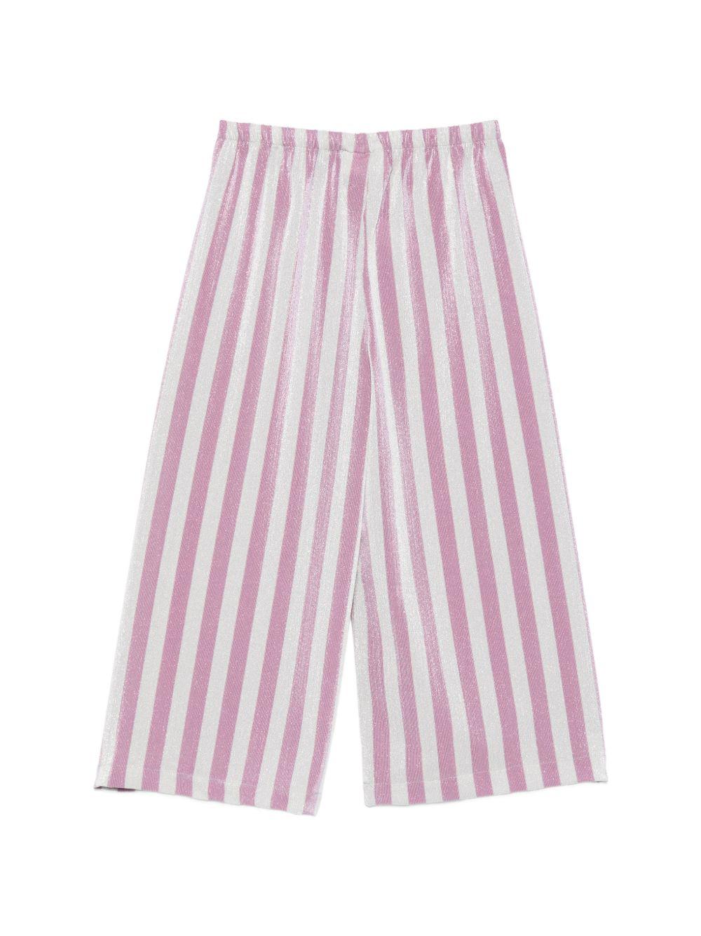Pantaloni per bambina MC2 Saint Barth Kids multicolore con design a righe AML0003 00377L MC2 ST. BARTH KIDS 