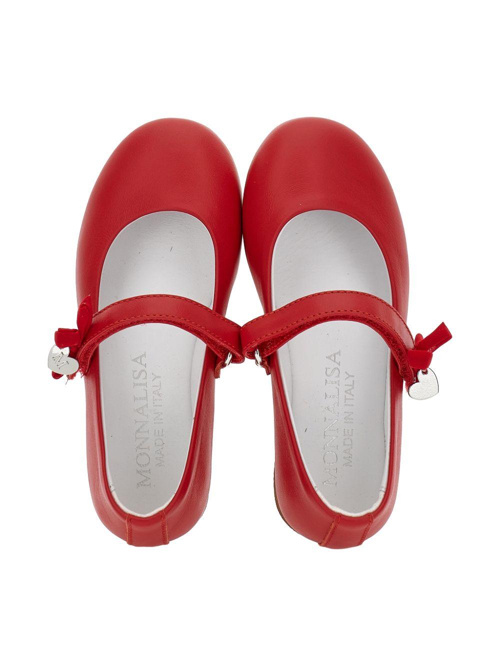 Ballerine per bambina Monnalisa rosse con dettaglio nastro 8CG002 7707 0044 MONNALISA KIDS 
