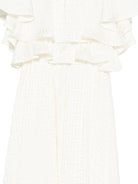 Abito per bambina Balmain Kids bianco con ruches BY1D11 S0192 102 BALMAIN KIDS 