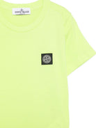 T-shirt per bambino Stone Island Junior verde con patch logo L1S162100002S0047 V005F STONE ISLAND KIDS 