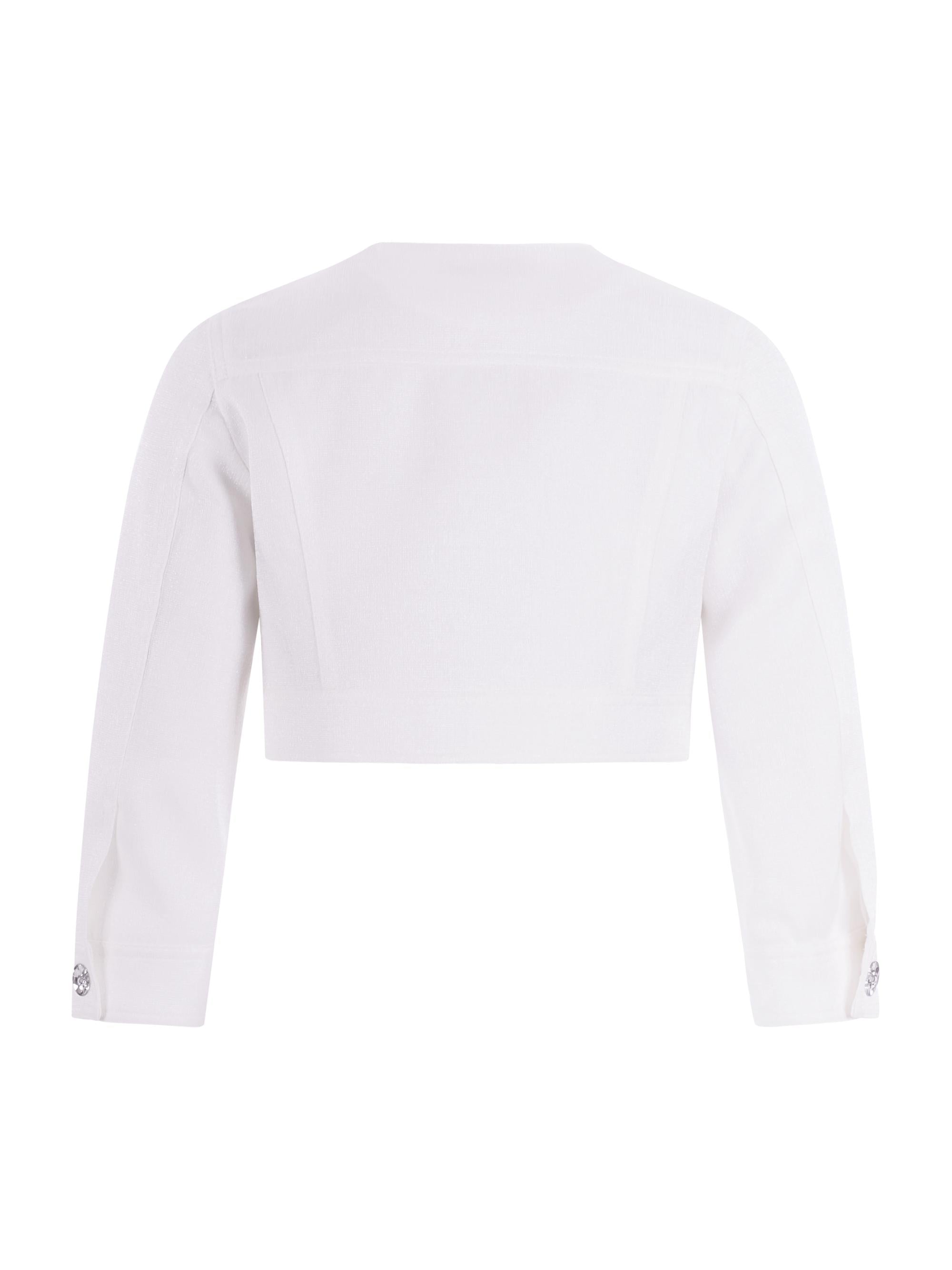 Giacca per bambina Monnalisa bianca con taschino 71G104 7124 0001 MONNALISA KIDS 