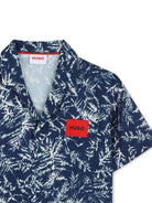 Camicia per bambino Hugo Kids blu con stampa floreale all-over G01001 V21 Hugo KIDS 