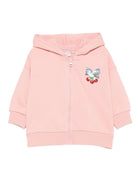Felpa per neonata Konges Slojd rosa con cappuccio e decorazioni con paillettes KS103863NB S30039 KONGES SLOJD 
