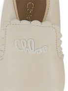 Scarpine primi passi per neonata Chloé Kids beige con ricamo con logo C20944 117 CHLOE' KIDS 