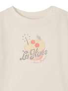 T-shirt per neonata Bonpoint Dom bianco con stampa sul davanti S05XTSK00012 104 BONPOINT 