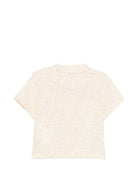 Camicia per neonato Fendi Kids beige con logo jacquard all-over BUC013 AY8C F1P2N FENDI KIDS 
