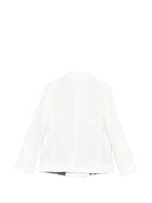 Blazer a doppiopetto per bambino Roberto Cavalli Kids bianco con bottoni CBP26100GC WHITE ROBERTO CAVALLI KIDS 