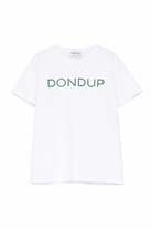 T-shirt per bambino DONDUP Kids bianco con logo sul davanti DMTS0520JE017 D021 DONDUP KIDS 
