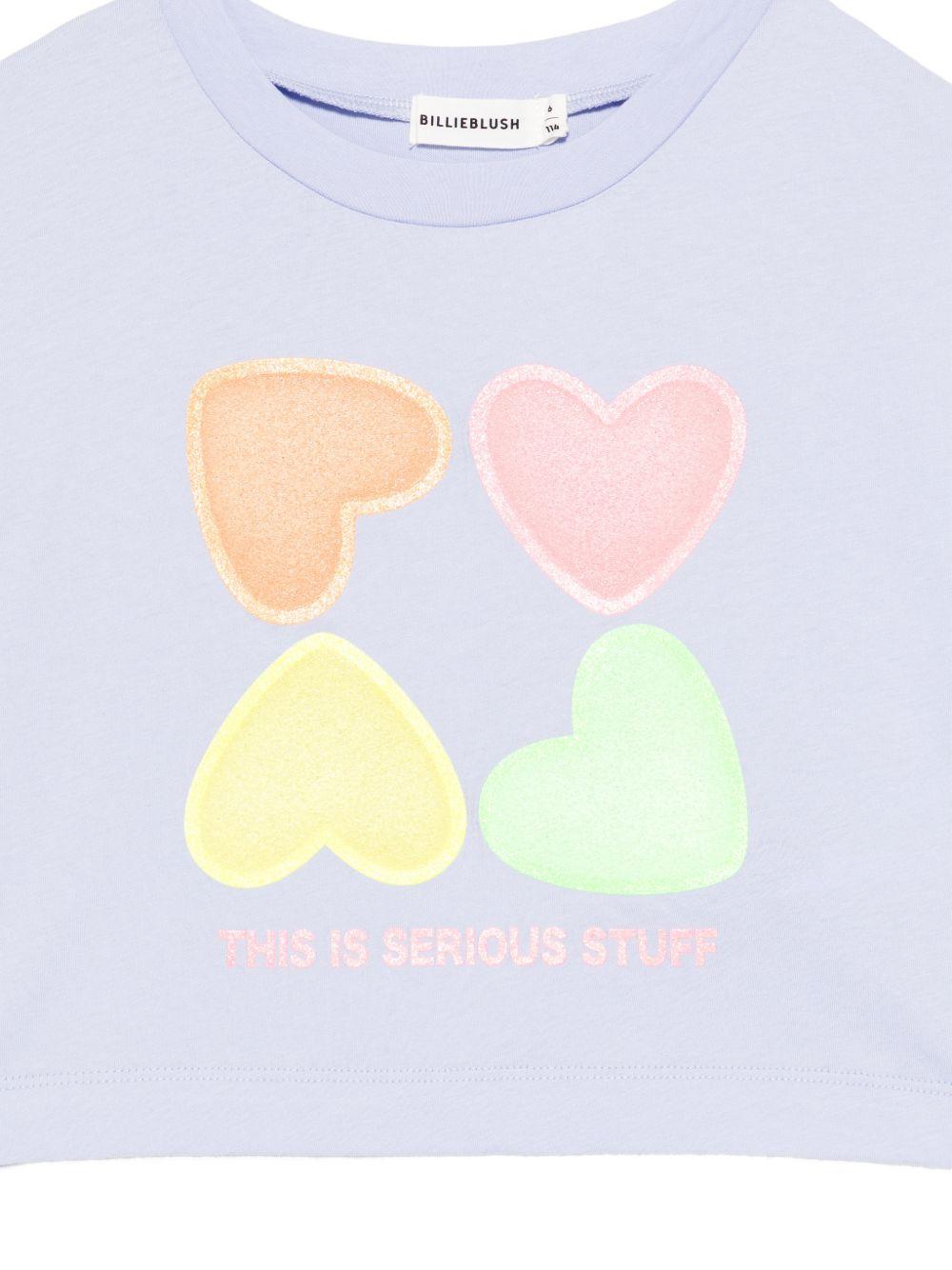 T-shirt per bambina Billieblush azzurra con stampa grafica U21955 81S BILLIEBLUSH KIDS 