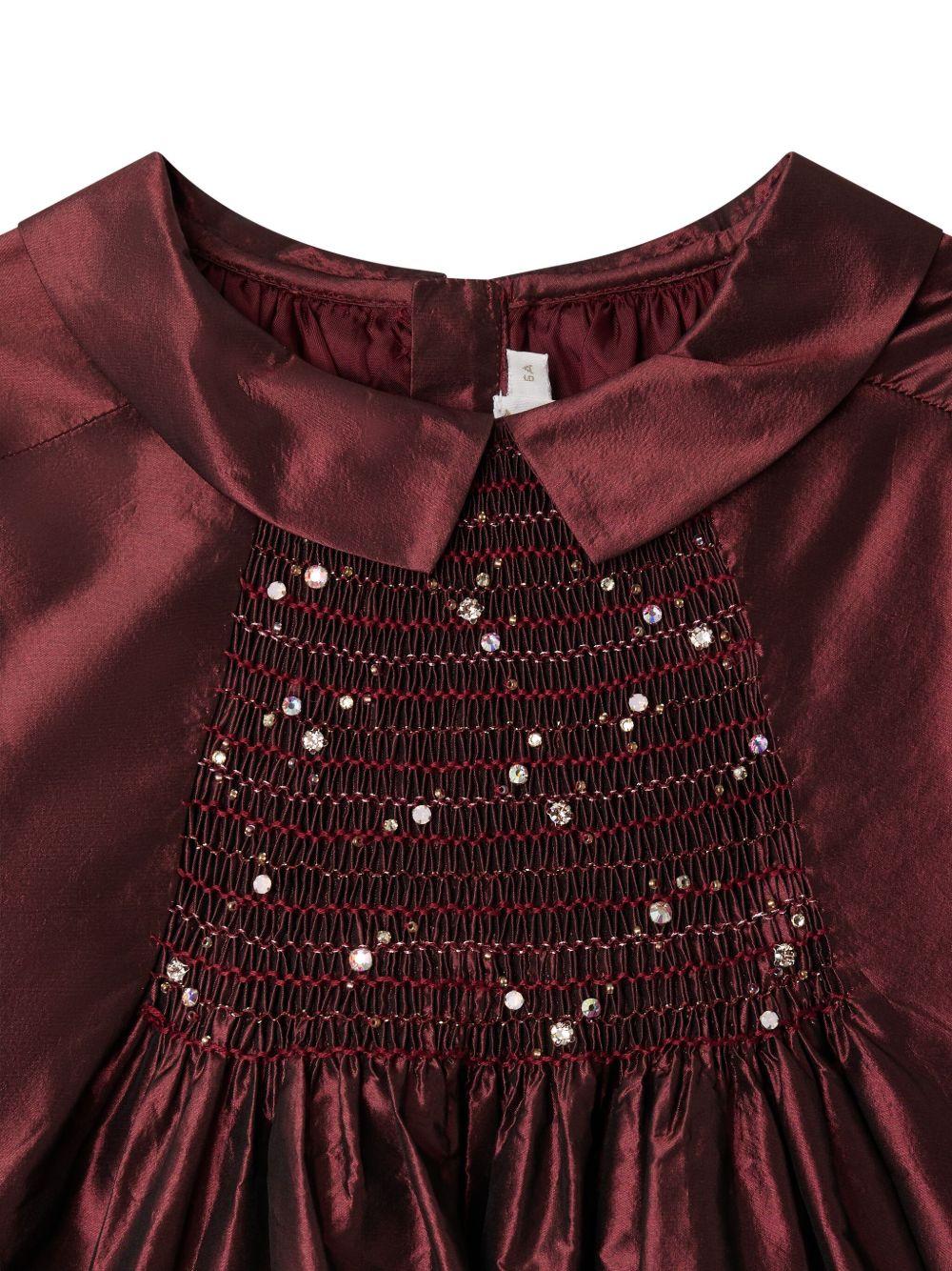 Abito per bambina Bonpoint rosso con maniche a palloncino W05GDRW00002 052B BONPOINT 