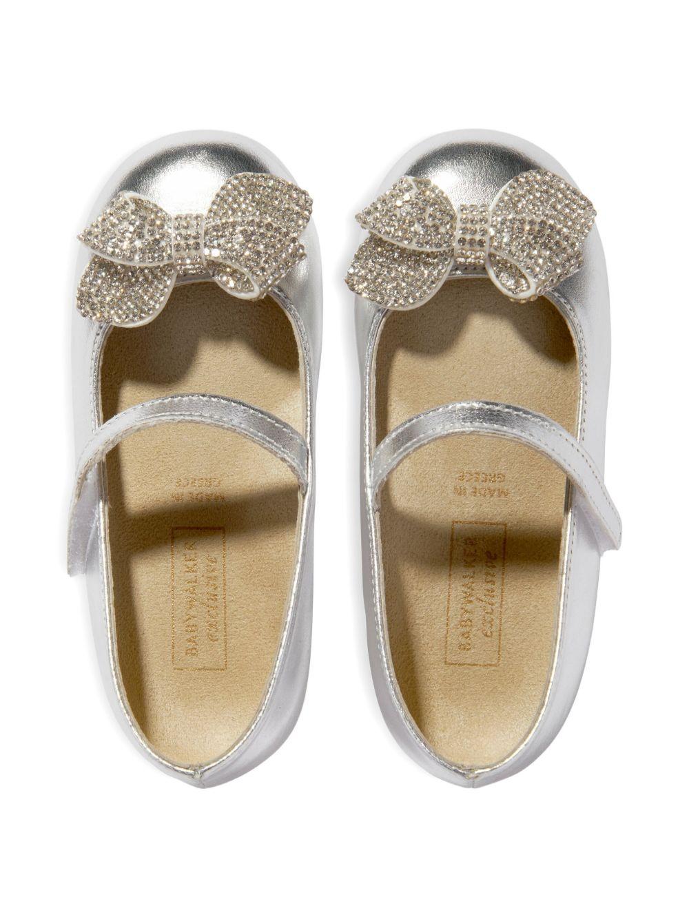 Ballerine per bambina BabyWalker argento con strass PB5880 SILVER BABYWALKER KIDS 
