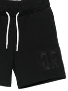 Shorts per bambino John Richmond Junior neri con logo sul davanti RBP26010BE BLACK JOHN RICHMOND JUNIOR 