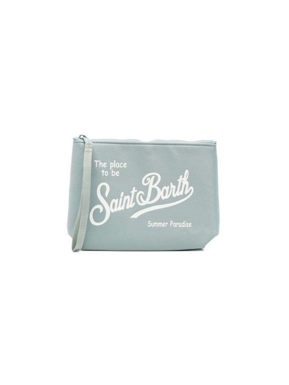 Pochette Aline MC2 Saint Barth azzurra con logo stampato sul davanti ALI0053 00160L MC2 ST. BARTH KIDS 