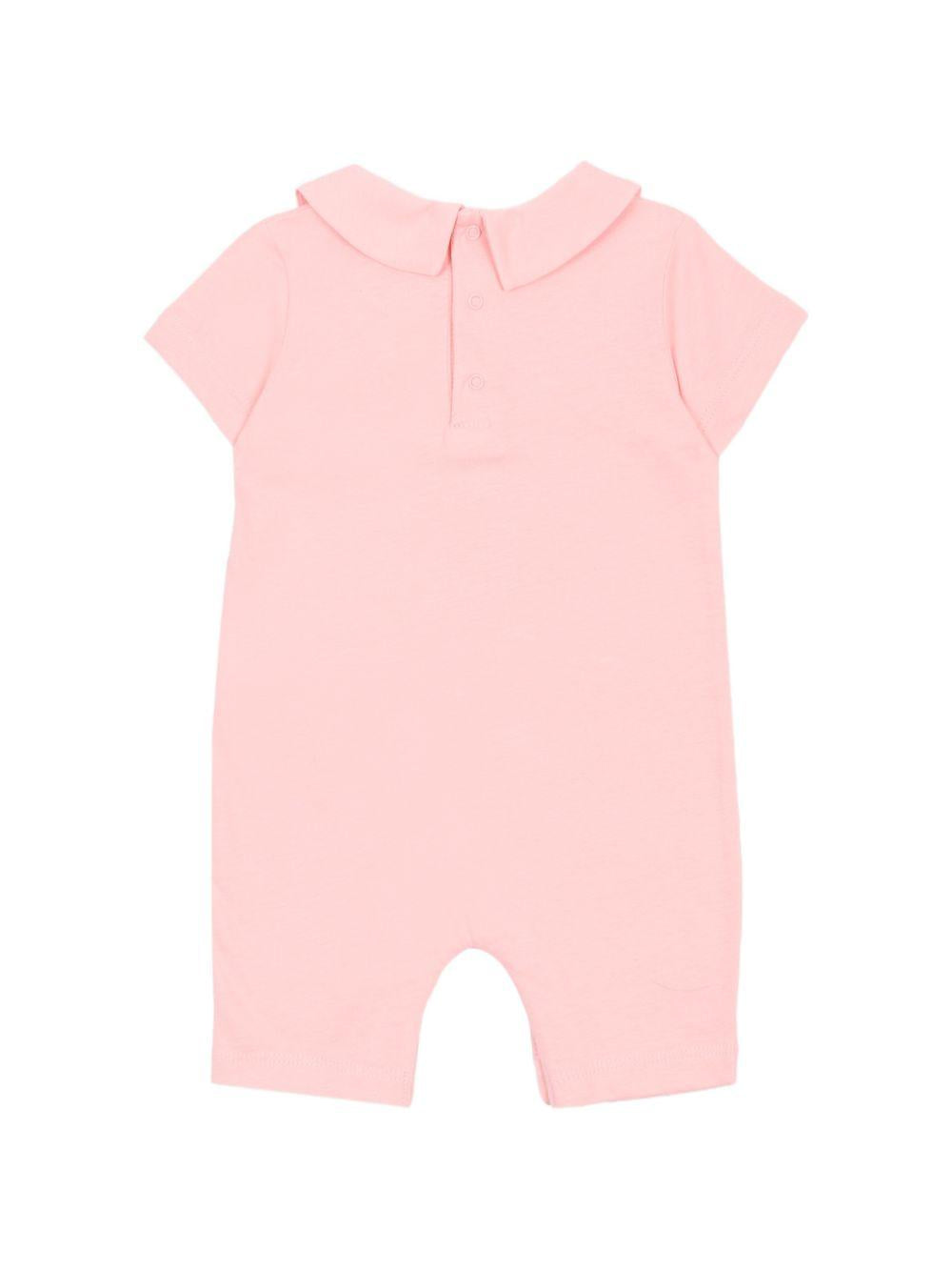 Tutina per neonati Moschino Kids rosa con stampa grafica Orsetto con bolle di sapone MUT04MLAA03 50209 MOSCHINO KIDS 