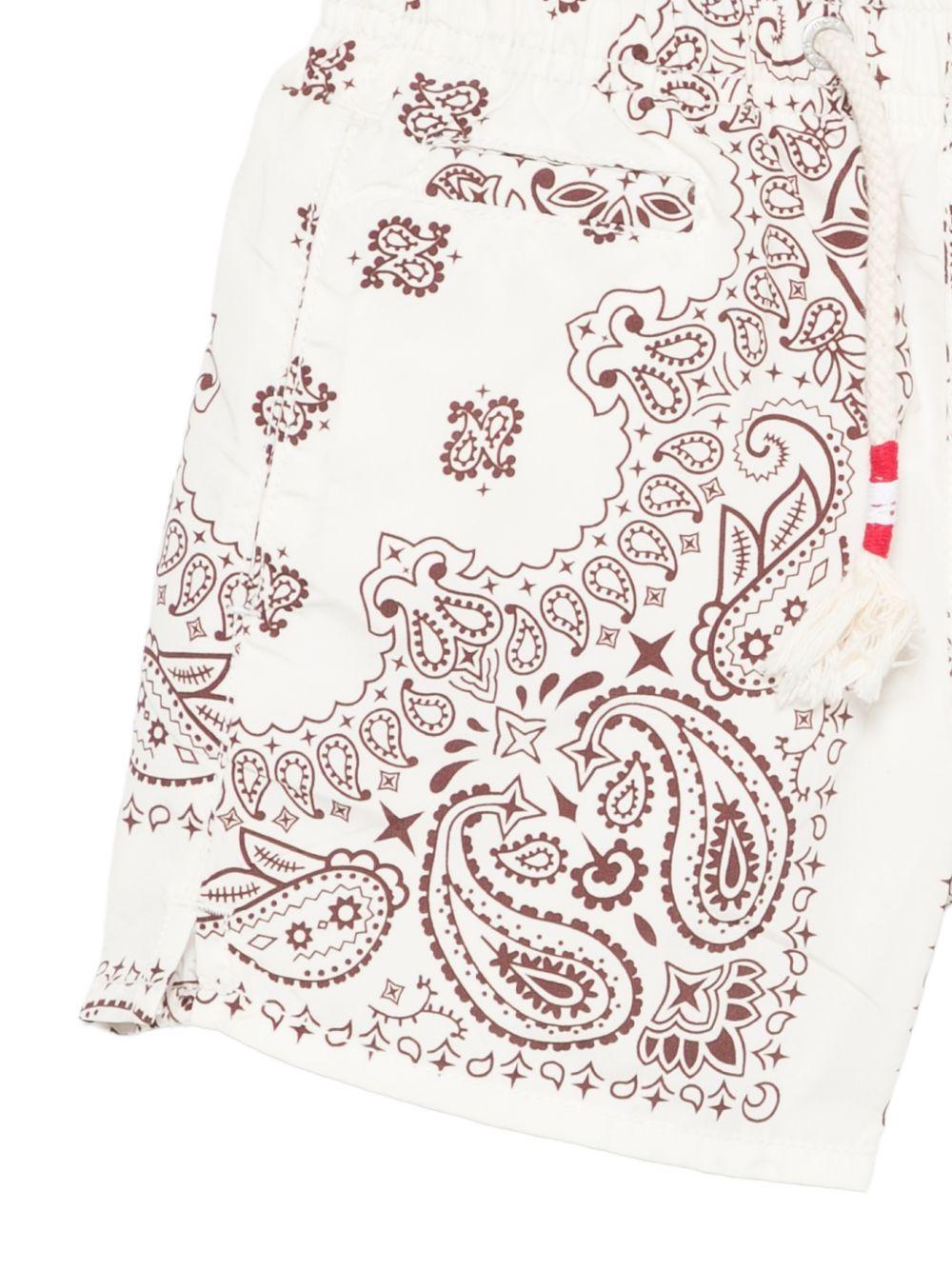 Costume da bagno per bambino MC2 Saint Barth Kids beige con stampa grafica all-over CAP0003 03544L MC2 ST. BARTH KIDS 