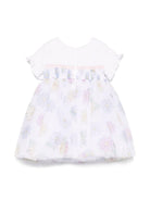 Abito per neonata Monnalisa bianco con stampa a fiori 31E906 5664 0099 MONNALISA KIDS 