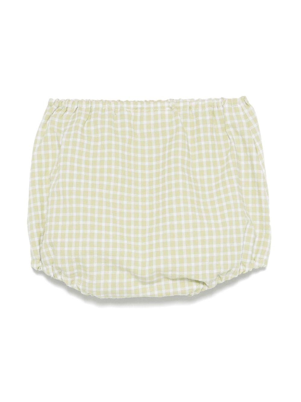Pantaloncini per neonata Mariella Ferrari verde a quadri PLE5 011 MARIELLA FERRARI 