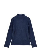 Maglione per bambina Monnalisa Kids blu con motivo a coste 17HLUC 8212 056M MONNALISA KIDS 