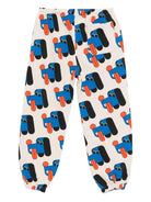Pantaloni sportivi per bambino Bobo Choses bianco con stampa cane B225AC064 199 BOBO CHOSES 