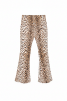 Pantaloni per bambina Roberto Cavalli Kids animalier con targa con logo CGP26007LE MACULA N.H. ROBERTO CAVALLI KIDS 