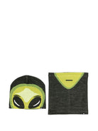 Set cappello e scaldacollo Molo verde con faccia aliena 7W25S302 9667 MOLO 