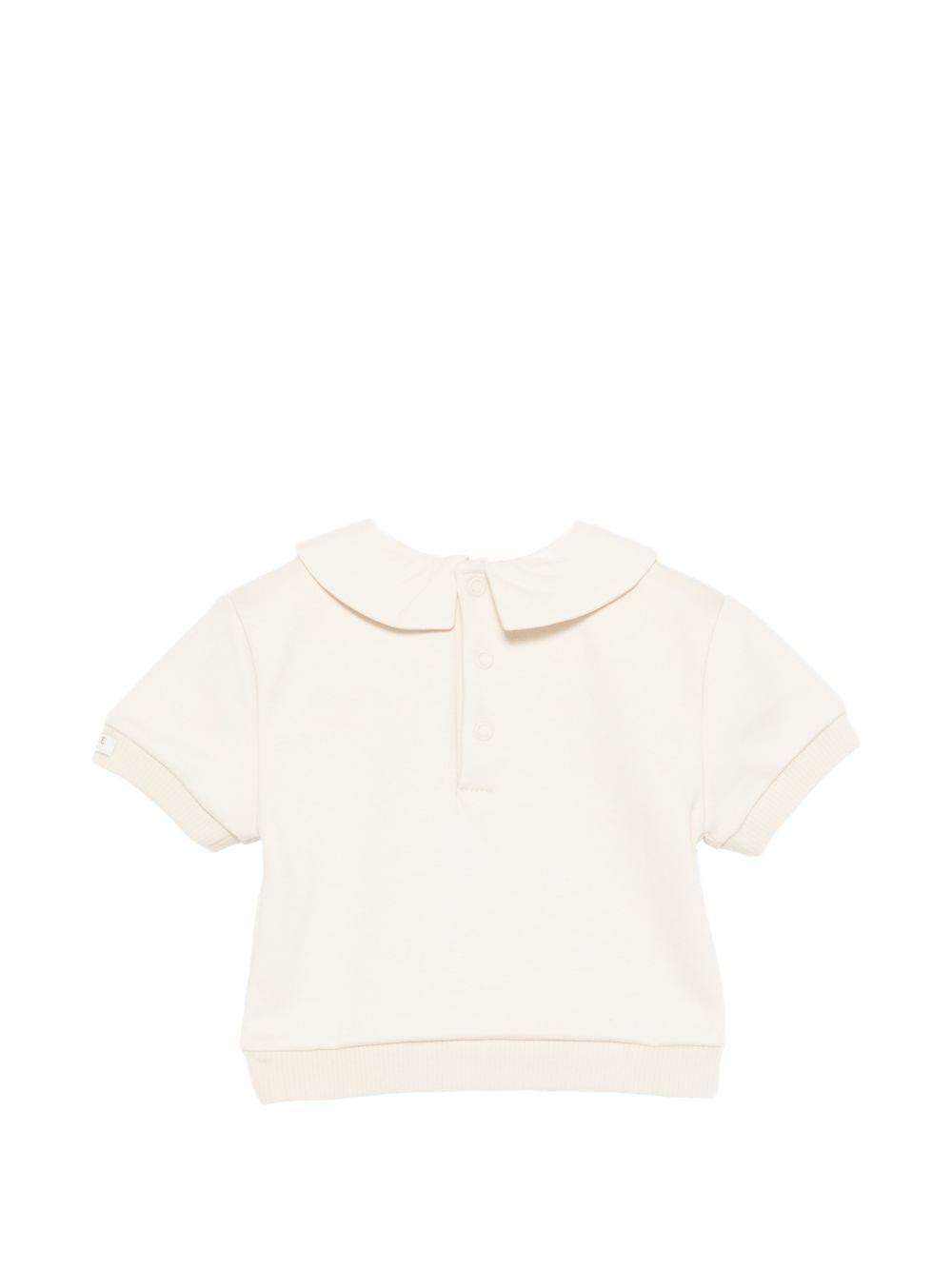 T-shirt per neonato Donsje beige con ricamo pulcino 3046801 00004 DONSJE KIDS 
