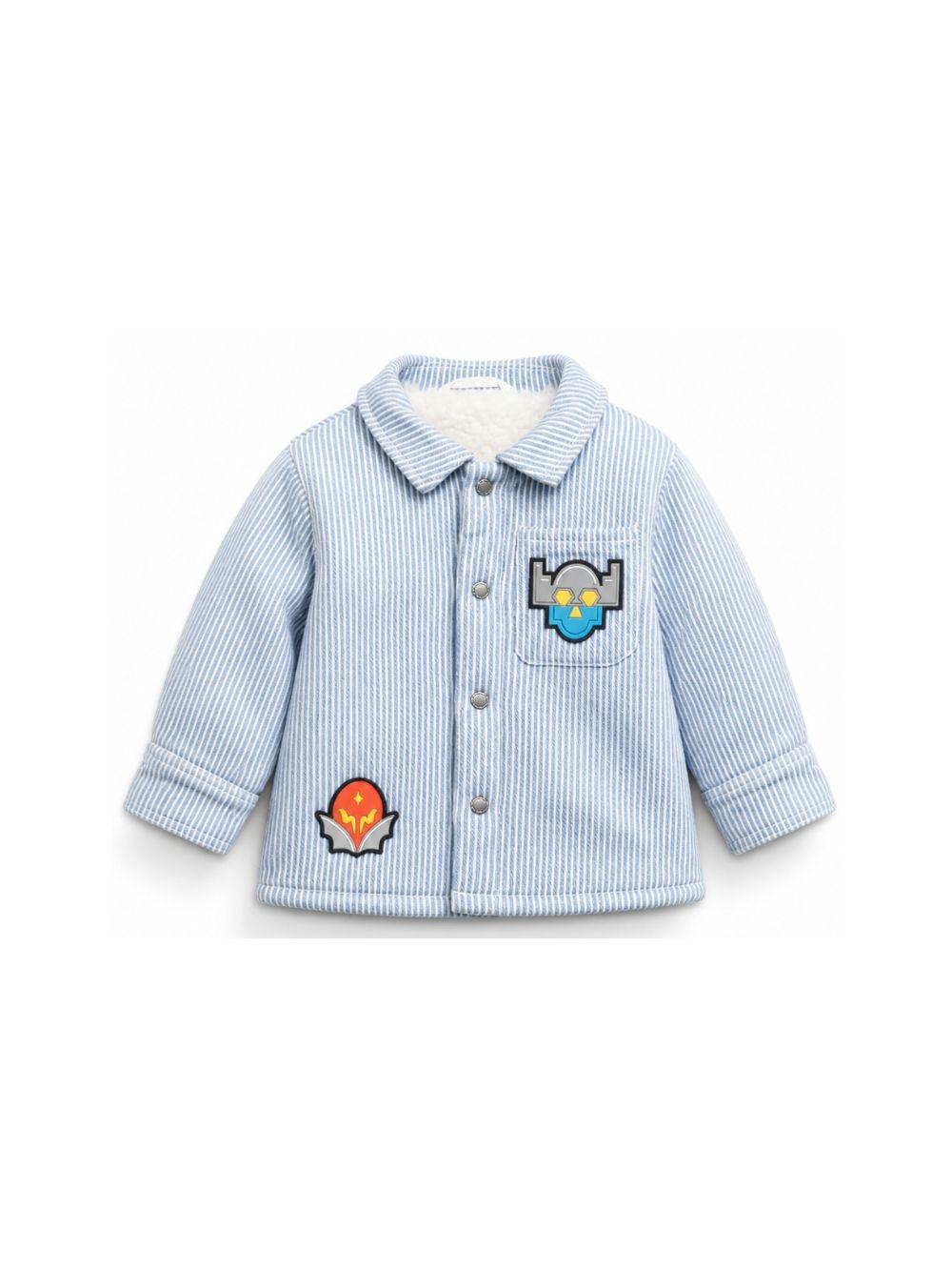 Camicia per neonato Stella McCartney Kids multicolore con design a righe TZ2327 Z3961 61A STELLA McCARTNEY KIDS 