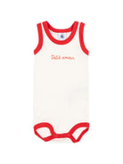 Set di tre body per neonati Petit Bateau bianco con bordi a contrasto A0FSL 00 PETIT BATEAU KIDS 