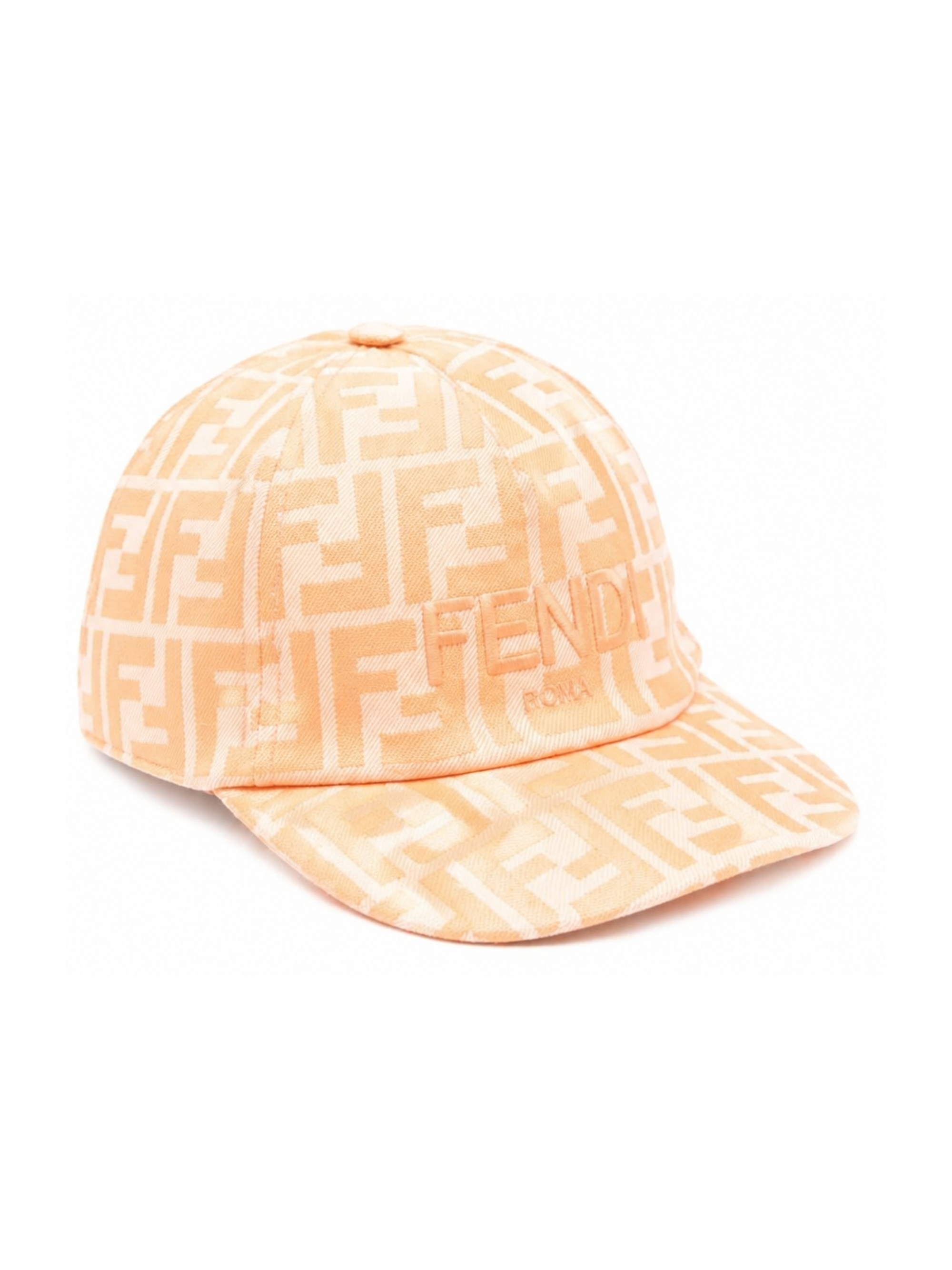 Cappello per bambino Fendi Kids arancione con logo all-over JFP082 AWF6 F1VHH FENDI KIDS 
