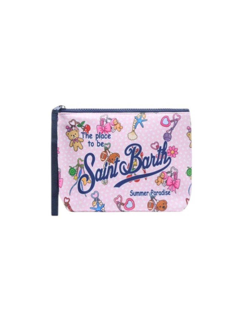 Borsa Aline MC2 Saint Barth rosa con stampa grafica charms ALIN001 00518L MC2 ST. BARTH KIDS 