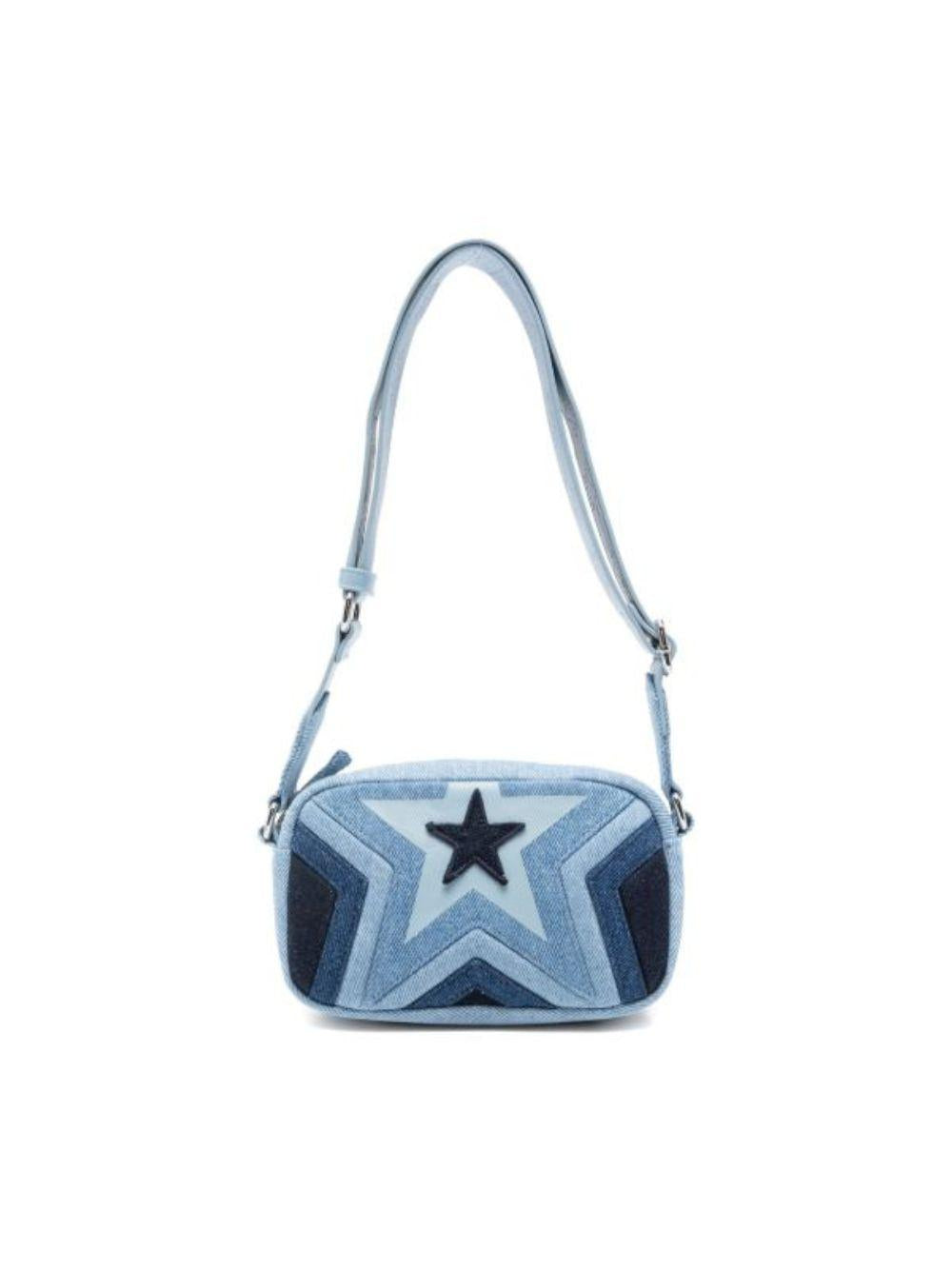 Borsa con tracolla per bambina Stella McCartney Kids azzurra con applicazione Stella TY0A48 Z3618 999 STELLA McCARTNEY KIDS 