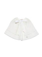 Mantellina per neonata Paz Rodriguez bianca con dettagli in pizzo 019-153271 60 PaZ RODRIGUEZ KIDS 