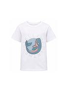 T-shirt per bambino Stella McCartney Kids bianca con stampa balena TY8Q61 Z0434 100 STELLA McCARTNEY KIDS 