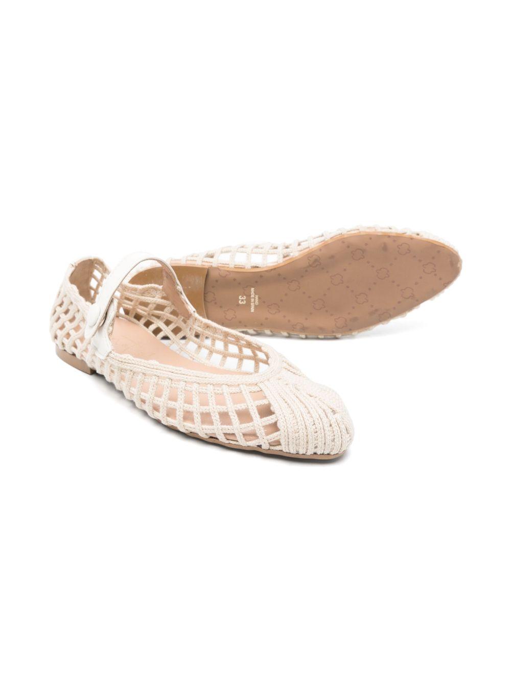 Ballerine in pelle per bambina Eli1957 beige con cinturino 48028AL CRUDO ElI 