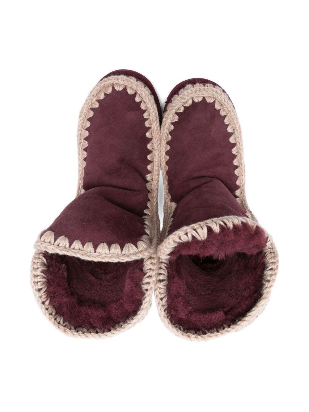 Stivali per bambina Mou Kids rossi con rifiniture all'uncinetto FK101000A CAB MOU KIDS 
