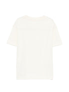 T-shirt per bambina Palm Angels Kids beige con logo sul davanti PGAA002S26JER003 002 PALM ANGELS KIDS 