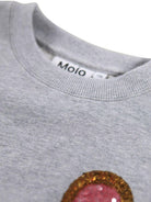 Felpa per bambina MOLO grigia con decorazione con paillettes 2W25J219 1046 MOLO 