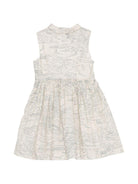 Abito per bambina Bonpoint bianco con stampa grafica all-over S06GDRW00048 677 BONPOINT KIDS 
