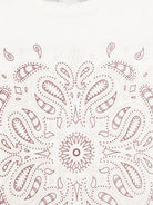 T-shirt con stampa paisley per bambino Eleventy Kids bianc con orlo dritto EW8P11 Z1292 101BD ELEVENTY KIDS 