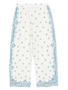 Pantaloni per donna MC2 Saint Barth Ikaria bianco con stampa grafica all-over IKA0001 05480H MC2 ST. BARTH 