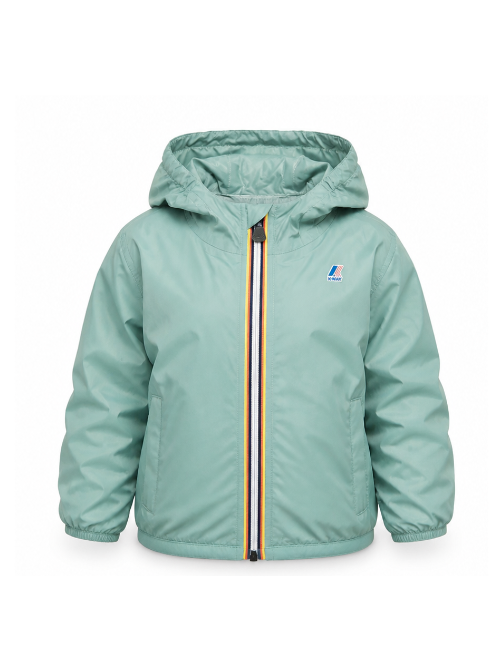Giubbino per bambino K-Way Kids verde con cerniera K61336W WIC K-WAY KIDS 
